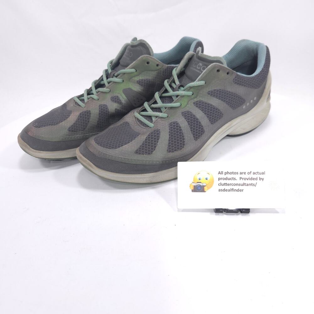 Ecco Biom Athletic Lace Up Running Shoe Womens Size 8.5 39 Gray Blue White